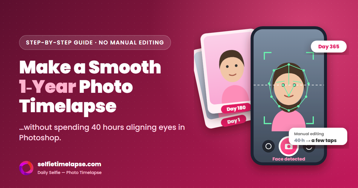 How to Create a Smooth 1-Year Daily Photo Timelapse (Without Spending 40 Hours Aligning Eyes)